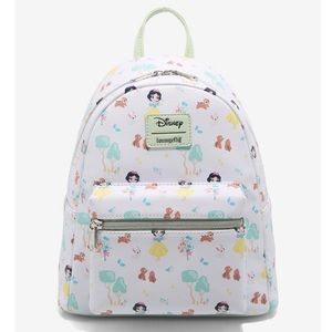 Loungefly Disney Snow White And The Seven Dwarfs Chibi Art Mini Backpack.NWT